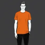 dark orange t-shirt image